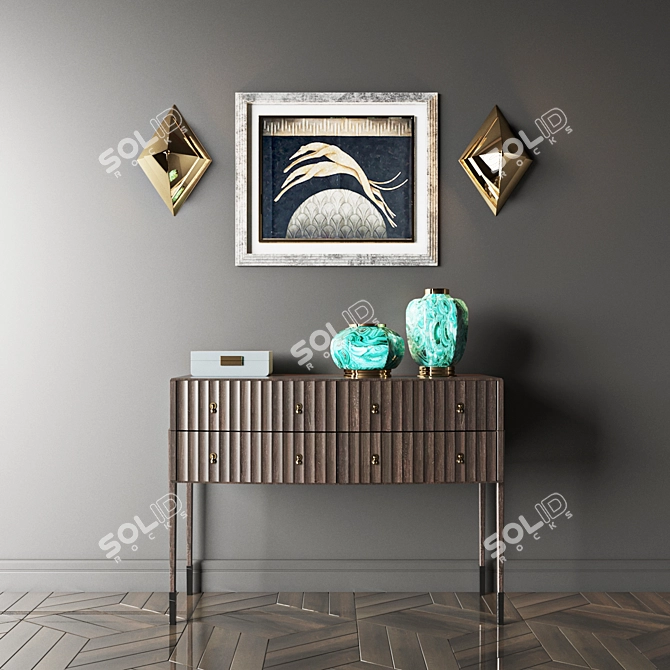 Console + Sconce Set for Eichholtz: Wall Lamp Augusta 3D model image 1