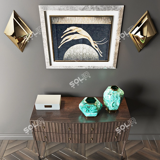 Console + Sconce Set for Eichholtz: Wall Lamp Augusta 3D model image 3