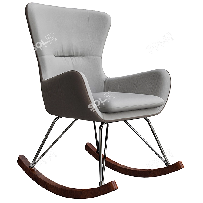 Elevate Your Comfort: Minotti Rocking Chair 3D model image 1