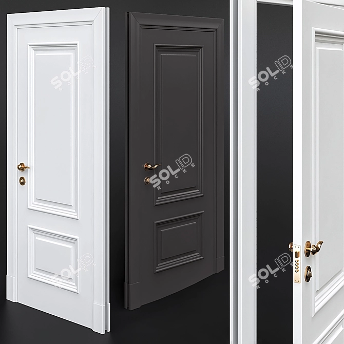 Imperiale F3 bianco: Italian Luxury Interior Doors 3D model image 1