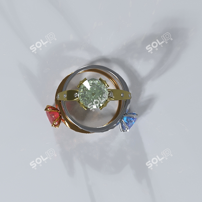 Elegant Diamond Ring 3D model image 2