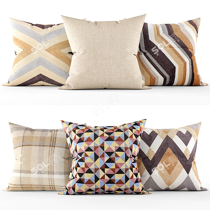 Cozy Cushions for Stylish Decor 3D model image 1