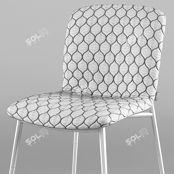 Elegant Love Chair & Stellar Table Set 3D model image 3