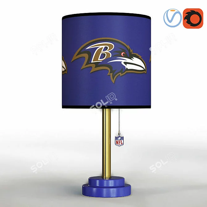 NFL 18-Inch Table Lamp 3D model image 1