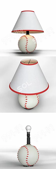 Playful Tessa Baseball Lamp 3D model image 2