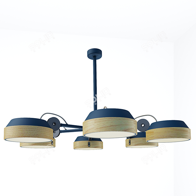 Swivel Lamp Chandelier 3D model image 1