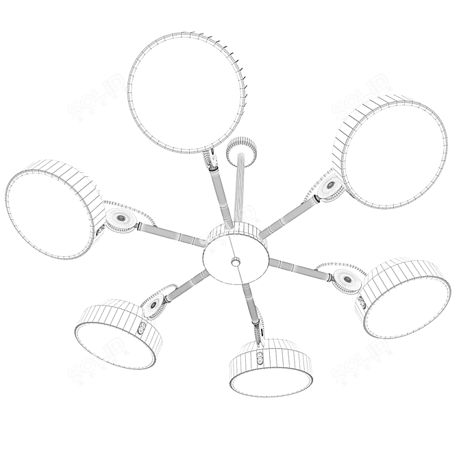 Swivel Lamp Chandelier 3D model image 3