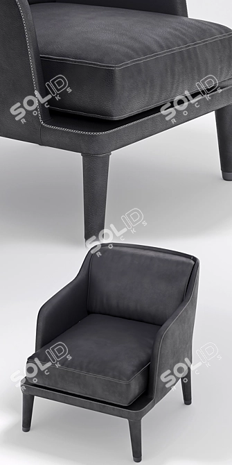 B&B Italia Nidus: Stylish, Compact Armchair 3D model image 2