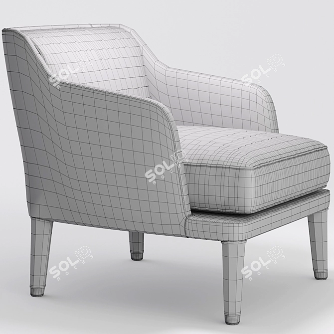 B&B Italia Nidus: Stylish, Compact Armchair 3D model image 3