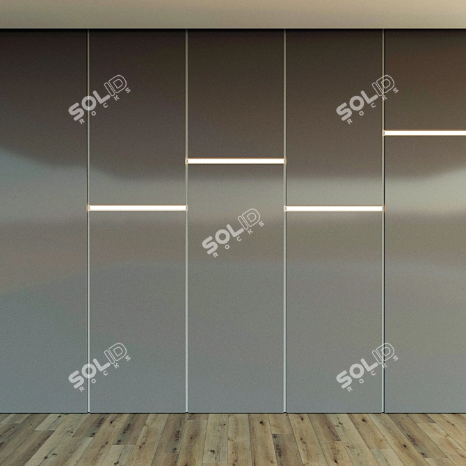 Illuminate your space with Decorative Wall 3D model image 1