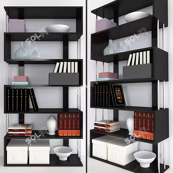 Sleek Shelf for Books & Decor 3D model image 1