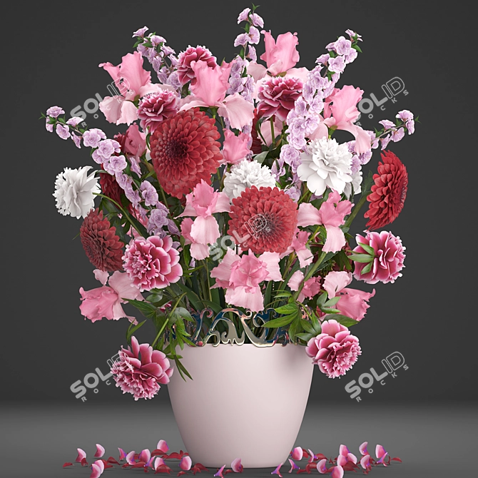 Title: Spring Blossom Bouquet 3D model image 1