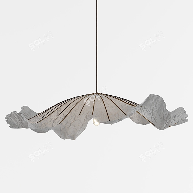 Elegant Chinese Ceiling Light 3D model image 1