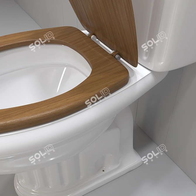 Monarch Black/White Toilet 3D model image 3