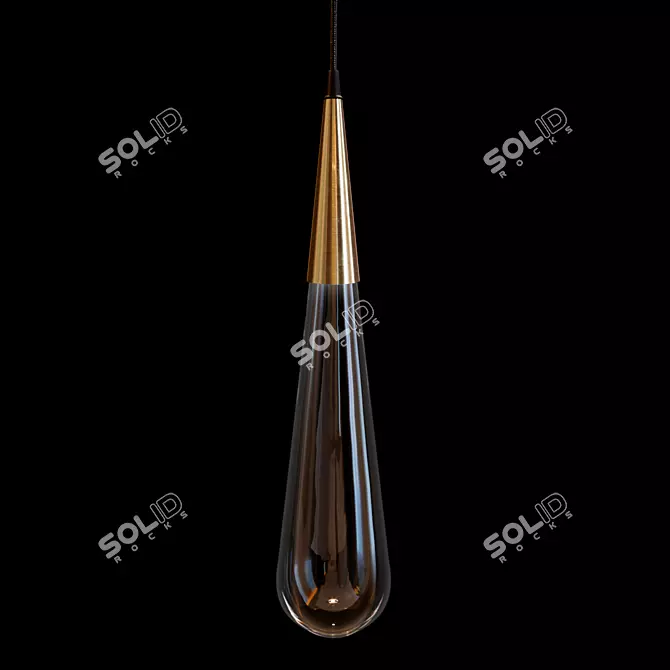 Handmade Art Deco Pendant Light 3D model image 1