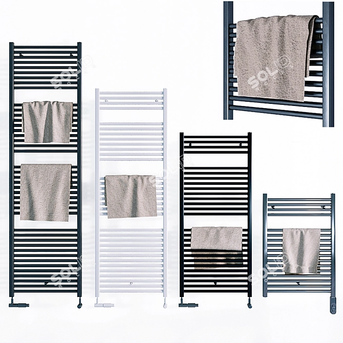 Zehnder Toga Towel Warmer | Stylish & Efficient 3D model image 1