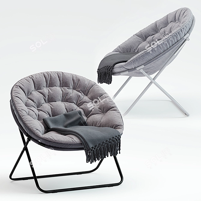 Solid Hang-A-Round Chair: Chic Seating Solution 3D model image 1