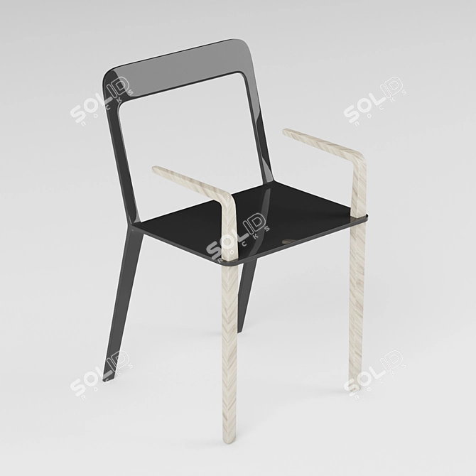 Fusion Chair: The Perfect Blend 3D model image 1