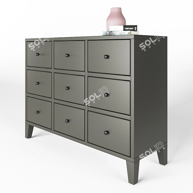 Bruggia Dark Gray Chest 3D model image 2