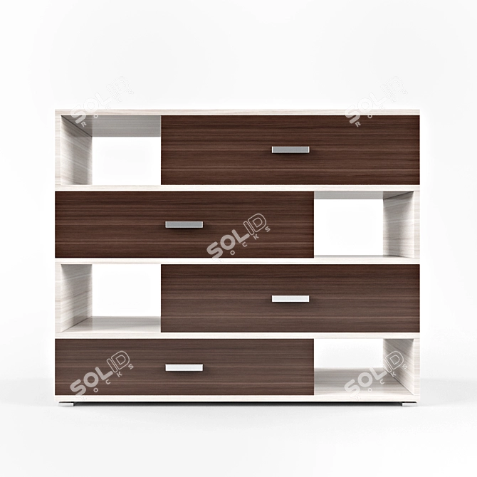 Murdes 4-Tier Storage Shelf 3D model image 1