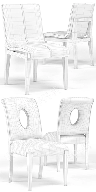 Elegant Miramont and Cavallini Dining Set 3D model image 3
