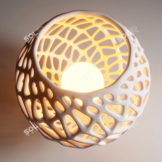 Modern Mesh Lamp 3D model image 2