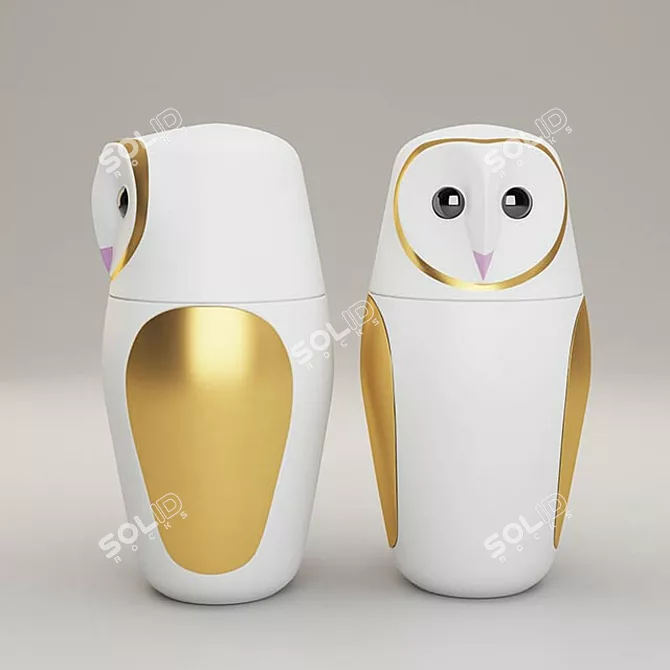 Whimsical Owl Decor 3D model image 1