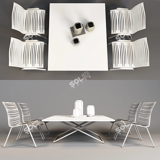 Relaxation Essentials: Outdoor Furniture 3D model image 2