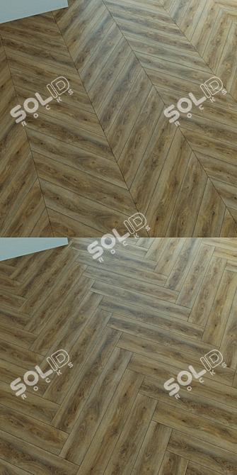 Natural Wood Parquet Flooring 3D model image 2