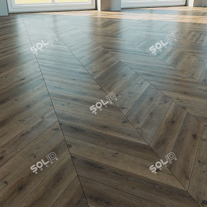  Natural Wood Parquet Flooring 3D model image 1