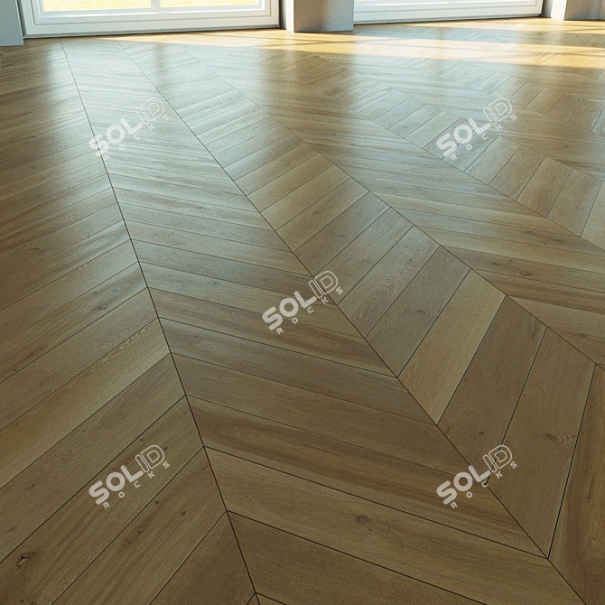 Title: Natural Wood Parquet. Versatile Design. 3D model image 1