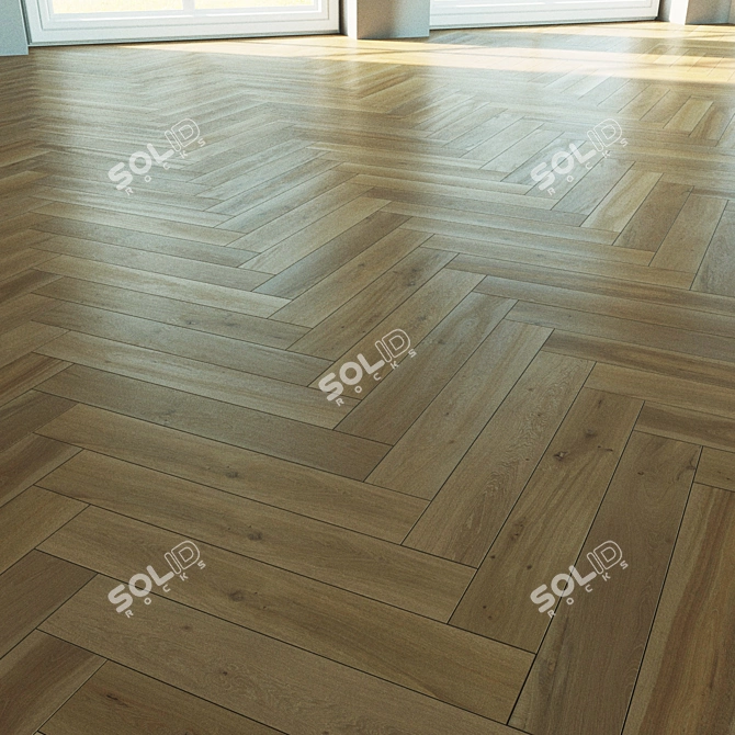 Title: Natural Wood Parquet. Versatile Design. 3D model image 2