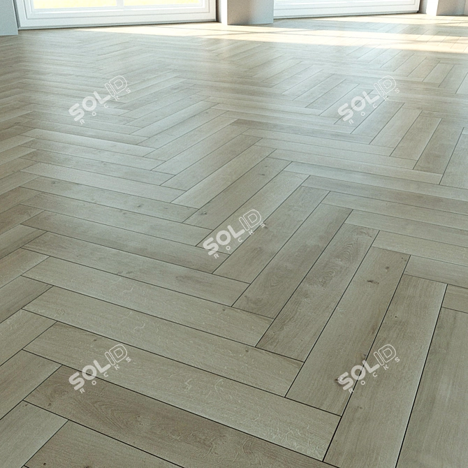 Natural Wood Parquet Flooring 3D model image 1