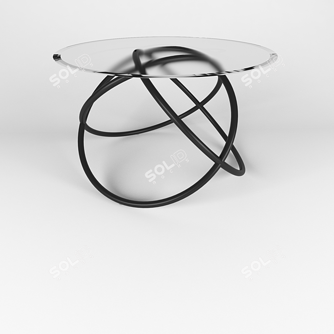 Modern 2014 Oval Table 3D model image 2