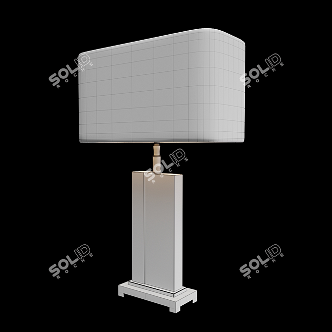 Elegant Grey Marble Table Lamp 3D model image 3