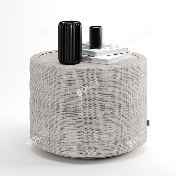 Versatile Table Pouf: Compact & Stylish 3D model image 1