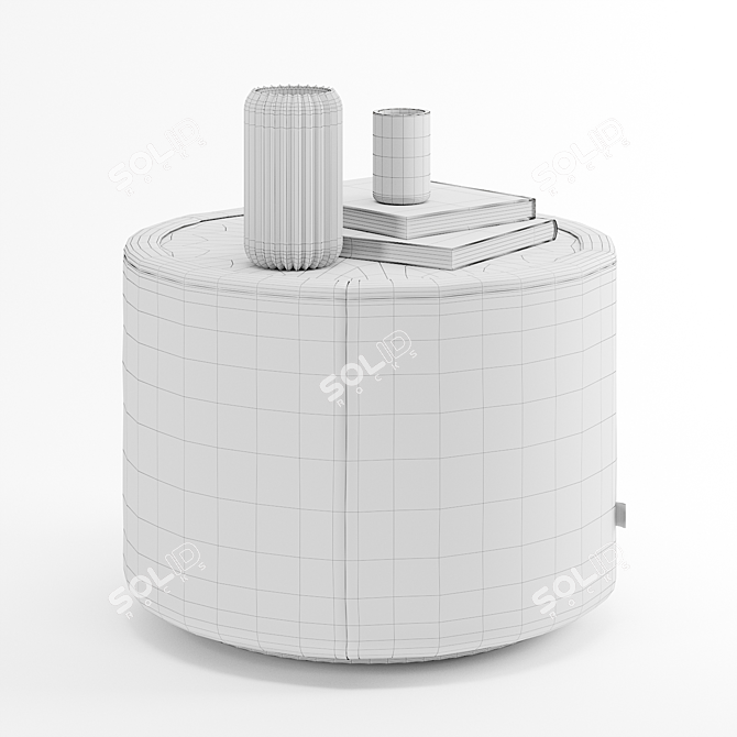 Versatile Table Pouf: Compact & Stylish 3D model image 2