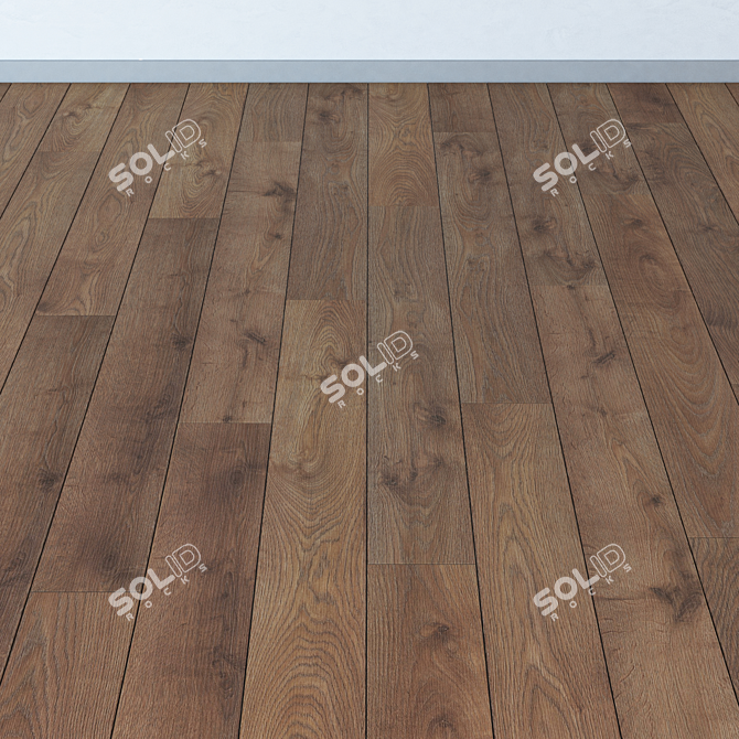 Walnut Texture Solid Floor 3D model image 2