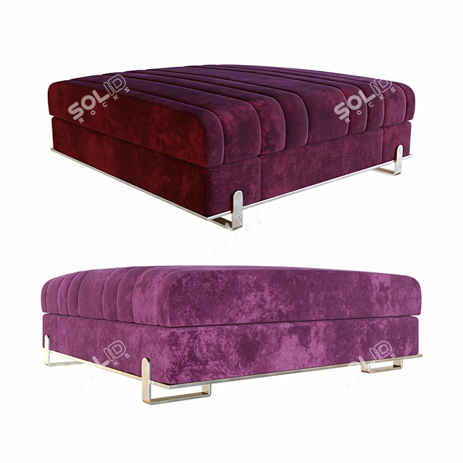 Capitol Grand Art Deco Ottoman 3D model image 1