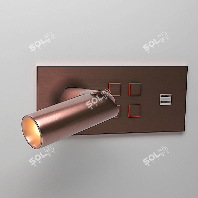 "Lithoss Microscoop: Sleek Wall Lamp 3D model image 1