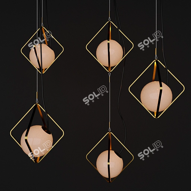 Elegant Pendant Lighting 3D model image 1