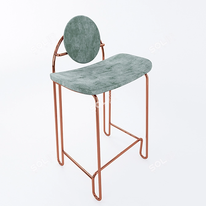 Modern R-Barchair: Stylish and Functional 3D model image 1