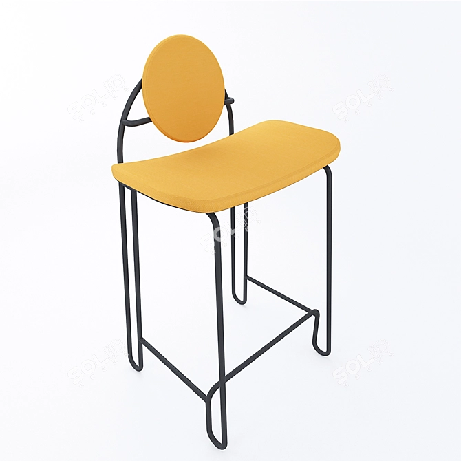 Modern R-Barchair: Stylish and Functional 3D model image 2