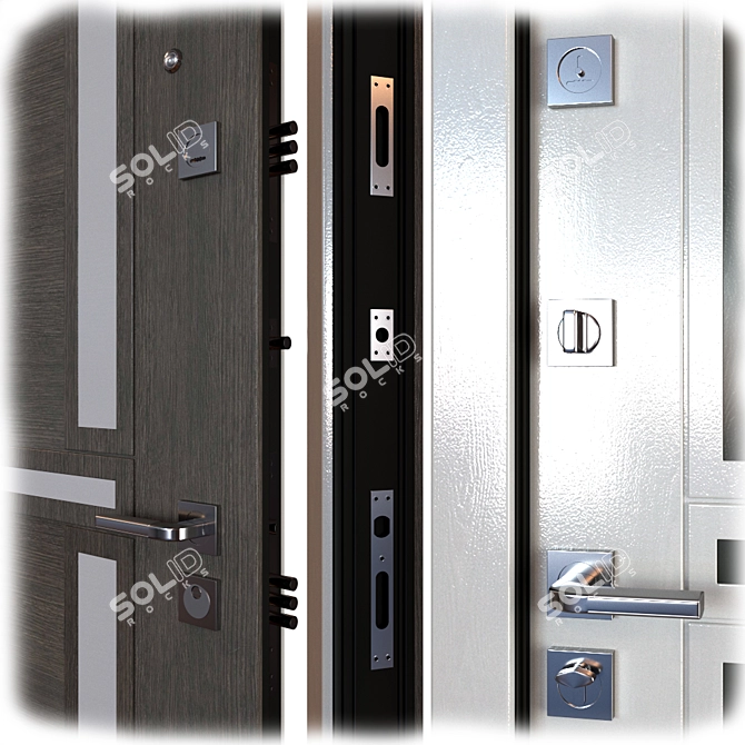 Neoline SteelGuard: The Ultimate Entrance Metal Door 3D model image 2