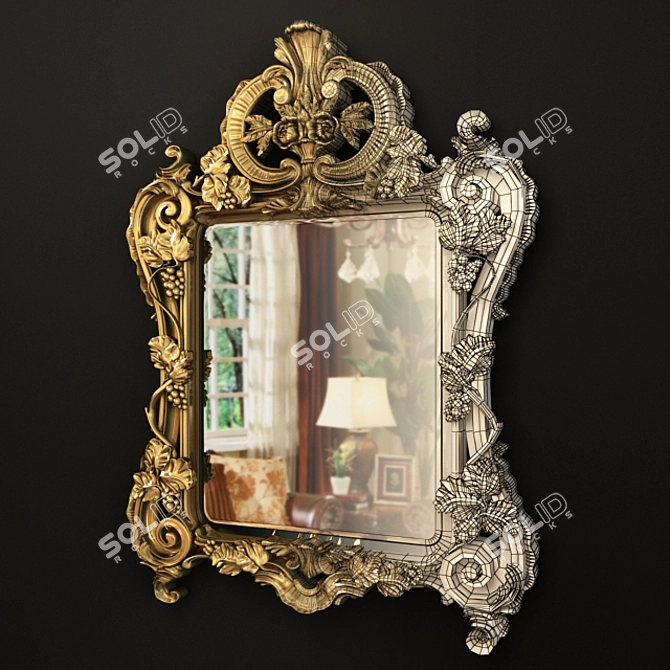 Title: Regence Giltwood Mirror (18th c.) 3D model image 3