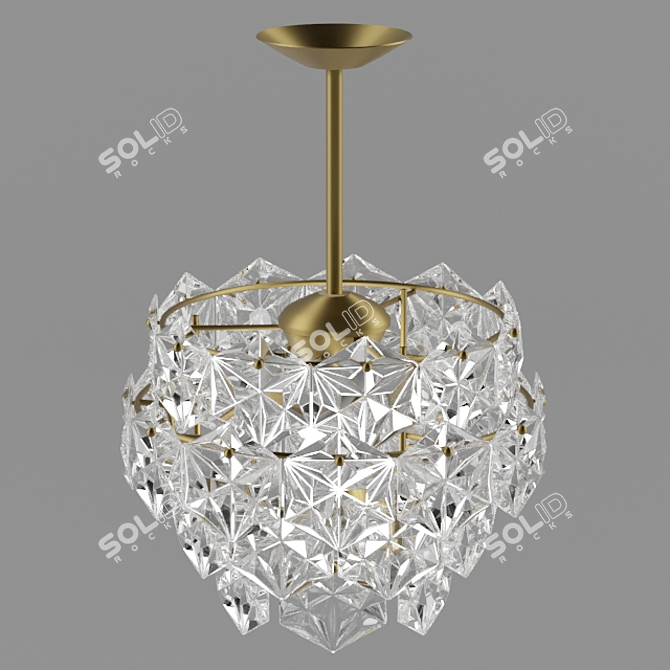 Elegant Crystal Chandelier 3D model image 1
