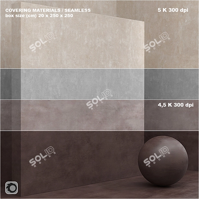 Title: Seamless Coating & Plaster Set 64 3D model image 1