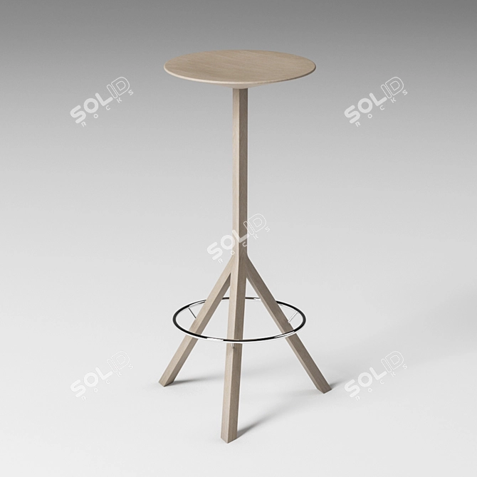 Elevate Your Kitchen with the Stylish Stool 3D model image 1