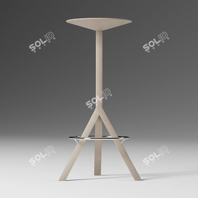 Elevate Your Kitchen with the Stylish Stool 3D model image 2