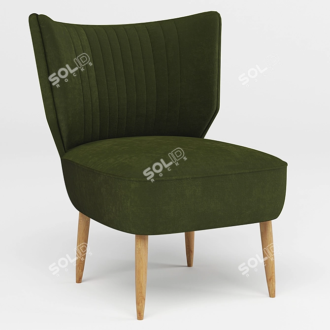 Duke Contemporary Cocktail Chair 3D model image 2